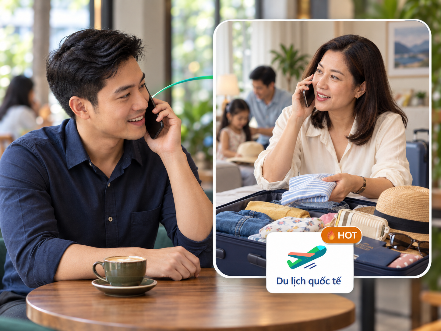 Cộng tác viên bảo hiểm trao đổi với khách hàng qua cuộc gọi trực tuyến